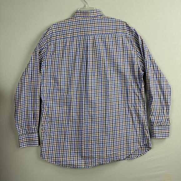 Peter Millar Button Down Shirt Long Sleeve XL Multicolor Plaid Pocket - Picture 8 of 8